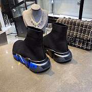 Balenciaga Speed Graffiti Black Blue 605972 W05GE 1140 - 6