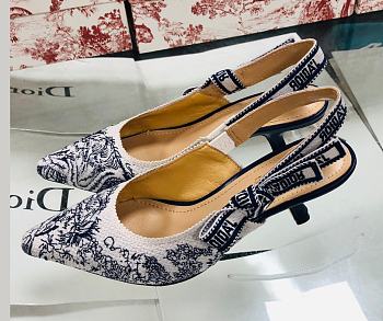 Dior J'aDior SlingBack Pump Black Flowers