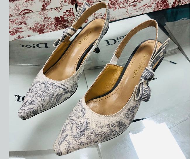 Dior J'aDior SlingBack Pump Grey Flowers - 1