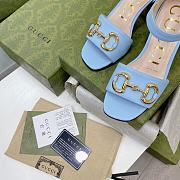 Gucci Women's Sandal with Horsebit Blue - 5