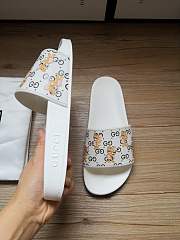 Gucci White Jerry Slide Sandals - 3