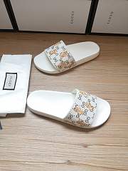 Gucci White Jerry Slide Sandals - 4