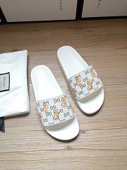 Gucci White Jerry Slide Sandals - 5