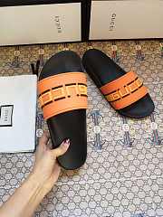 Gucci Orange Neon Slide Sandals - 6