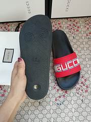 Gucci Red Neon Slide Sandals - 6