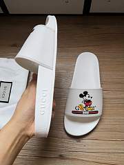 Gucci White Mickey Slide Sandals - 6