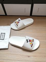 Gucci White Mickey Slide Sandals - 4