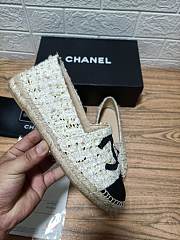 Chanel Slip On Sneakers Beige Vertical Stripes - 2