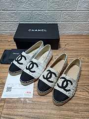 Chanel Slip On Sneakers Beige Vertical Stripes - 6