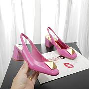 Valentino Garavani Maxi Stud 60mm Slingback Pumps Pink - 2