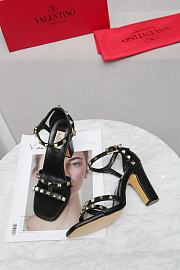 Valentino Garavani Rockstud Ankle Strap Sandal 90mm Black - 2