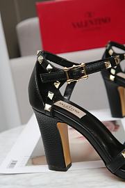 Valentino Garavani Rockstud Ankle Strap Sandal 90mm Black - 4