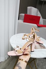 Valentino Garavani Rockstud Ankle Strap Sandal 90mm Pink - 2