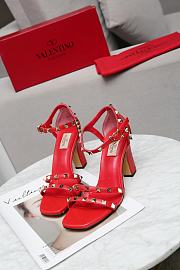 Valentino Garavani Rockstud Ankle Strap Sandal 90mm Red - 3