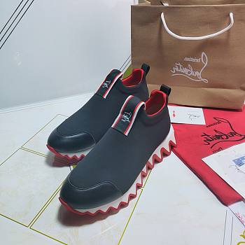 Christian Louboutin Loubishark Flat Black Red