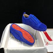 Christian Louboutin Louis Junior Spikes Orlato Flat Blue - 2