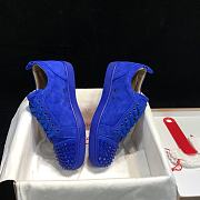 Christian Louboutin Louis Junior Spikes Orlato Flat Blue - 4