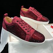 Christian Louboutin Louis Junior Strass Flat Red - 3