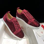 Christian Louboutin Louis Junior Strass Flat Red - 4