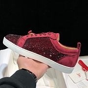 Christian Louboutin Louis Junior Strass Flat Red - 5