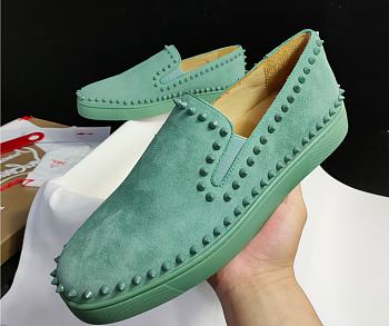 Christian Louboutin Pik Boat Mens Flat Green