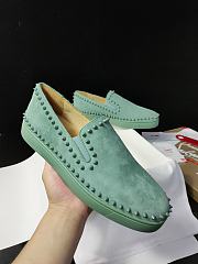 Christian Louboutin Pik Boat Mens Flat Green - 4