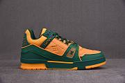 Louis Vuitton LV Trainer Sneaker Low Orange Green - 3