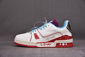 Louis Vuitton LV Trainer Sneaker White Red