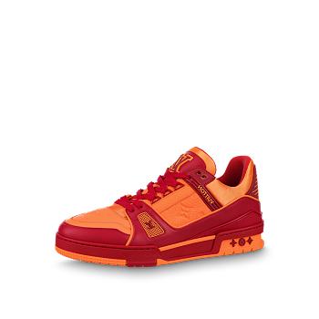 Louis Vuitton LV Trainer Sneaker Red Orange