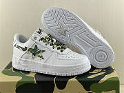 A Bathing Ape Bape Sta Low White ABC Camo Green - 4