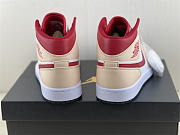 Air Jordan 1 Mid Beige White Red 554724-201 - 4