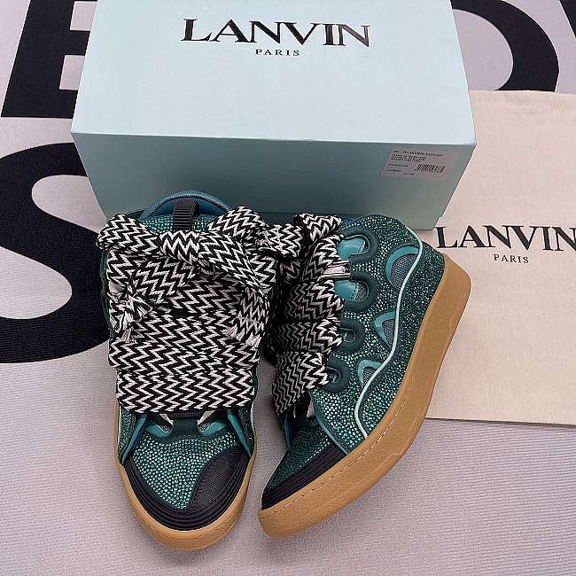 Lanvin Leather Curb Green - 1