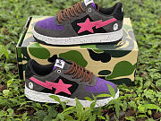 A Bathing Ape Bape Sta Black Grey Pink Suede - 1