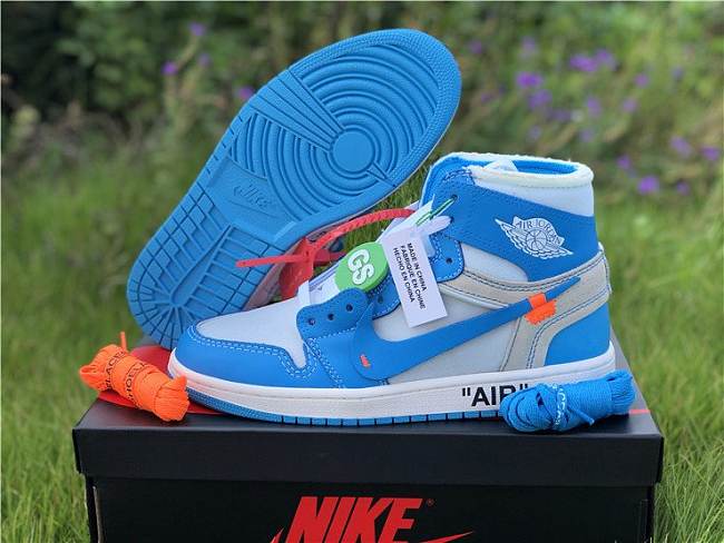 Air Jordan 1 Retro High Off-White University Blue AQ0818-148 - 1