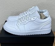 Air Jordan 1 Low Triple White Tumbled Leather 553558-130 - 1