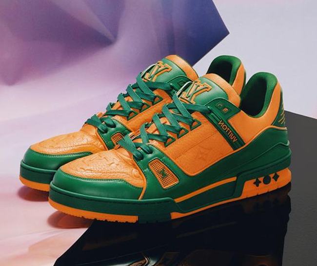 Louis Vuitton LV Trainer Sneaker Low Orange Green - 1