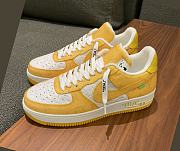 Louis Vuitton Nike Air Force 1 Low By Virgil Abloh White Yellow - 1