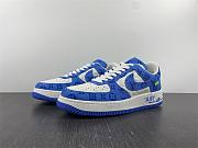 Louis Vuitton Nike Air Force 1 Low By Virgil Abloh Blue - 1