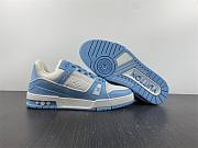 Louis Vuitton Trainer Low White Sky Blue 1AA6X4 - 3