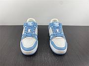 Louis Vuitton Trainer Low White Sky Blue 1AA6X4 - 4