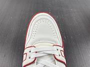 Louis Vuitton Trainer White Red Signature - 6