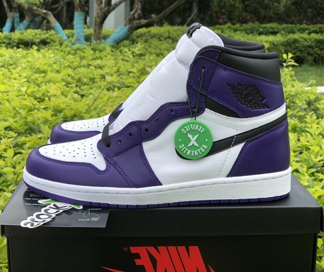 Air Jordan 1 Retro High Court Purple White 555088-500 - 1