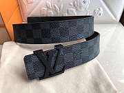 Louis Vuitton Belt Initiales Damier Graphite Black Grey  - 3