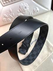 Louis Vuitton Belt Initiales Damier Graphite Black Grey  - 4