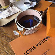 Louis Vuitton Belt Initiales Damier Azur Blue White - 4