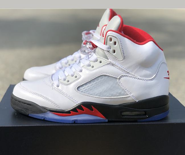 Air Jordan 5 Retro Fire Red Silver Tongue (2020) DA1911-102 - 1