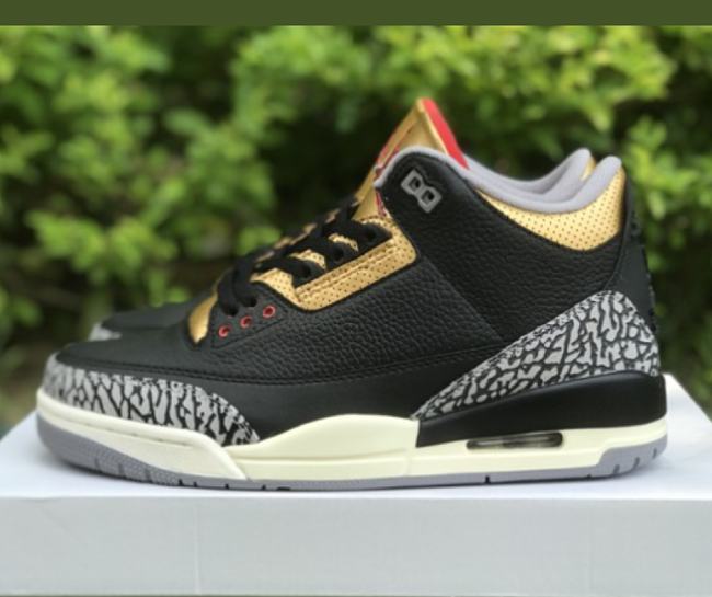 Air Jordan 3 Retro Black Cement Gold CK9246-067 - 1