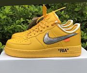 Nike Air Force 1 Low OFF-WHITE University Gold Metallic Silver  DD1876-700 - 1