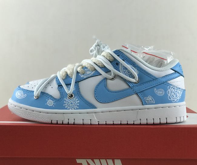 Nike Dunk Low White Blue Cashew Flower DD1503-109 - 1