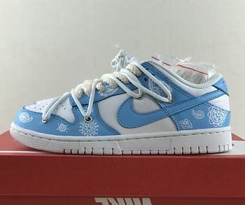 Nike Dunk Low White Blue Cashew Flower DD1503-109